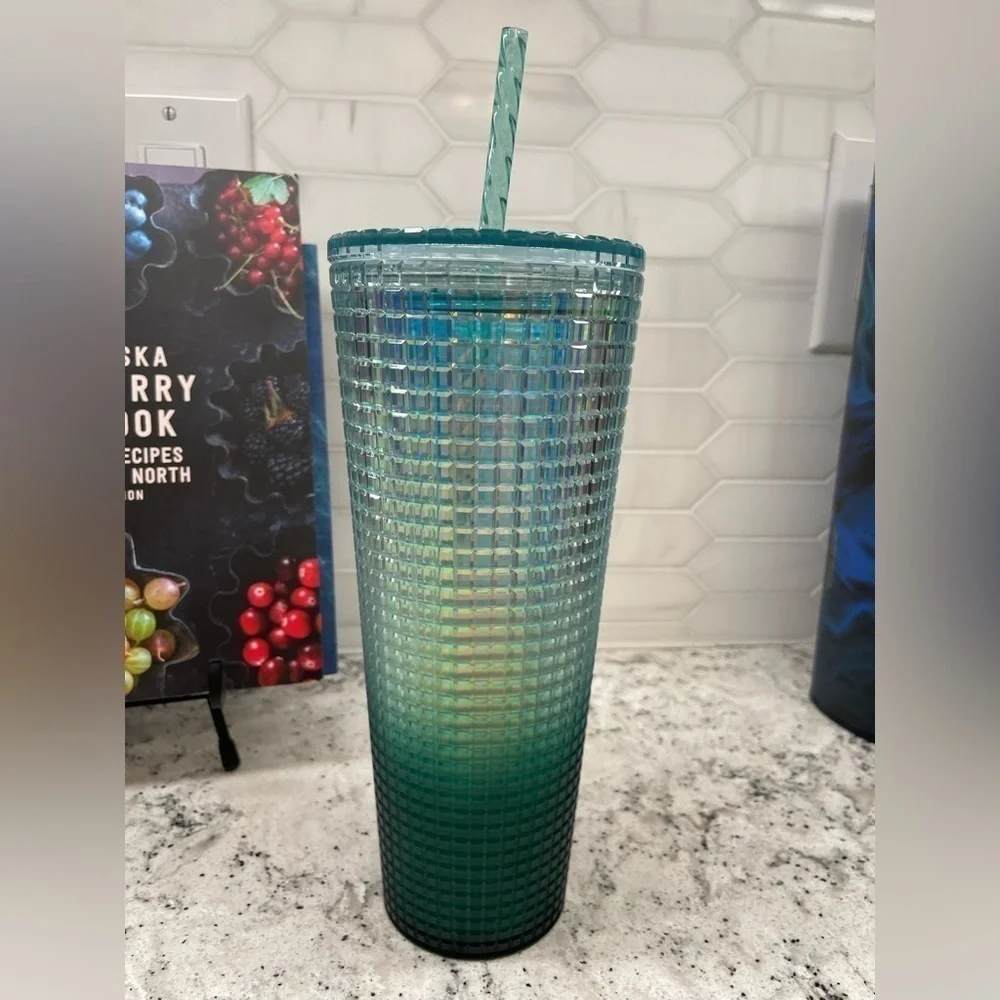 Starbucks Target Iridescent Teal Unicorn Grid Disco Tumbler. NWT. It’s WOW & HTF